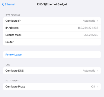 ethernet RNDISgadget