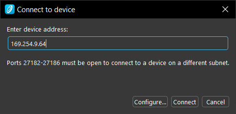 Manual IP address in MokuMaster